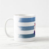 Mug PixDezines rayures nautiques/ancres (Gauche)