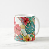 Mug PixDezines Rétro Hyper H2 Floral Feuillage Hawaï (Devant droit)