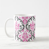 Mug PixDezines Rossi Damask, DO-IT-YOURSELF couleur ar (Gauche)