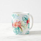 Mug PixDezines Tropical Paradise Floral Foliage (Devant droit)