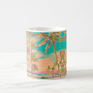 Mug PixDezines Vintage Hawaïen Plage/Teal