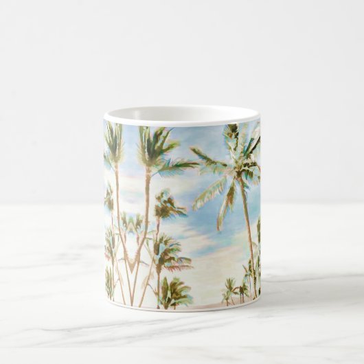Mug PixDezines Vintage Hawaiian Beach/Blue Sky (Centre)