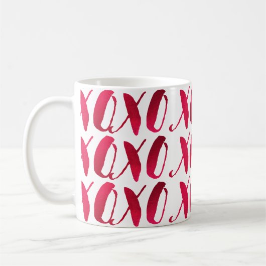 Mug PixDezines xoxo/Red Raspberry/do-it-yourself arriè (Gauche)