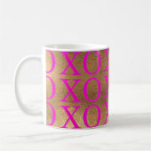 Mug PixDezines XOXO Rose chaud/Or Faux/do-it-yourself  (Gauche)