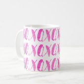 Mug PixDezines xoxo/rose/do-it-yourself arrière - plan (Devant gauche)