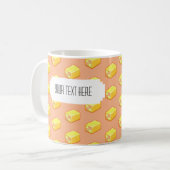Mug Pixel Art Battenberg Motif de gâteau avec Étiquett (Devant gauche)