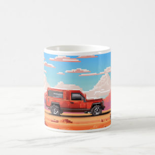 Mug Pixel Art Car Dans le Désert