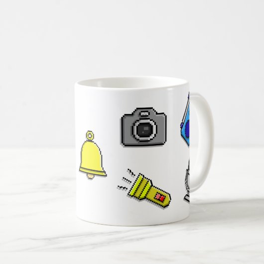 Mug Pixel Art De L'Ancienne École (Devant droit)