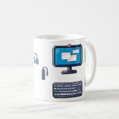 Mug Pixel Art Du Composant Pc (Devant droit)