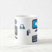 Mug Pixel Art Du Composant Pc (Centre)