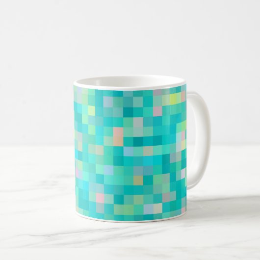 Mug Pixel Art Multicolor Motif (Devant droit)