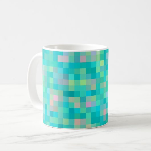 Mug Pixel Art Multicolor Motif (Devant gauche)