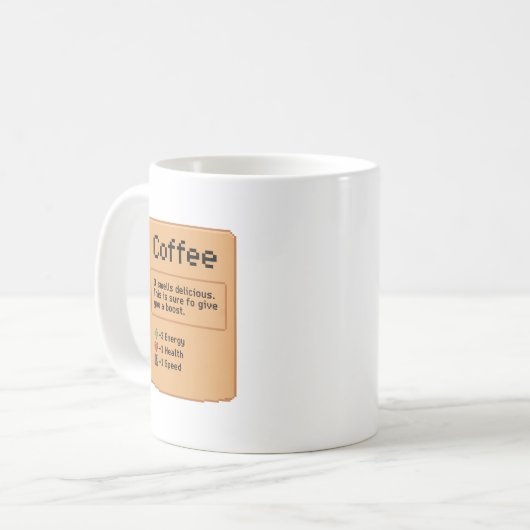 Mug Pixel de café article RPG (Devant gauche)