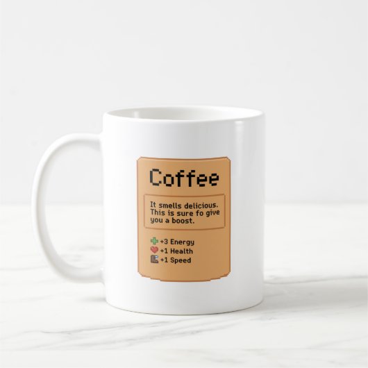 Mug Pixel de café article RPG (Gauche)