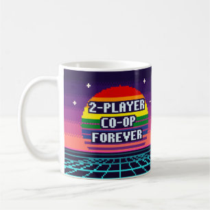 Mug Pixel Fierté Forever à deux joueurs en coop