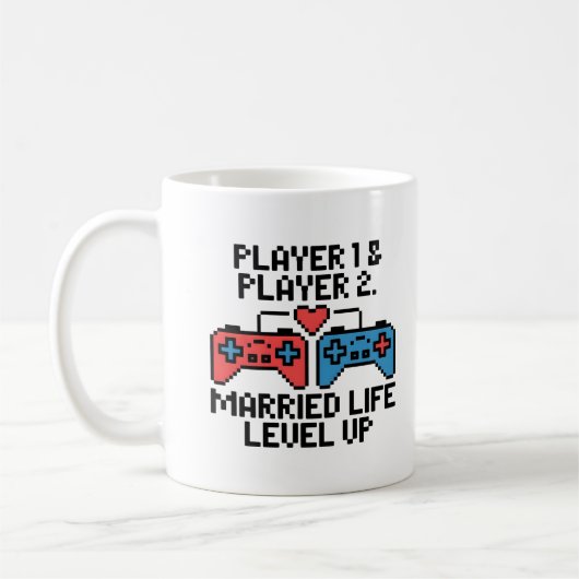 Mug Pixel Gamer Wedding Art (Gauche)