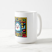 Mug Pixel Ghost Maze - Jeu Retro Inspiré Arcade (Devant droit)