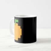 Mug Pixel Orange 80s Retro Arcade jeu vidéo Halloween (Devant gauche)