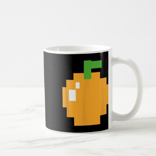 Mug Pixel Orange 80s Retro Arcade jeu vidéo Halloween (Droite)