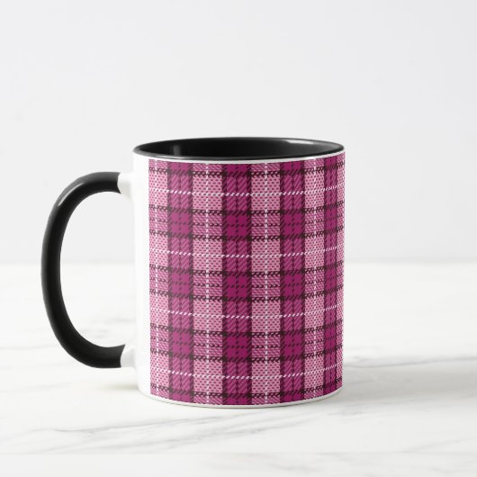 Mug Pixel Plaid_Magenta-Black (Gauche)