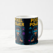 Mug Pixel Power – Leveling Up IRL Poster (Devant droit)