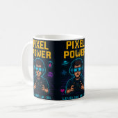 Mug Pixel Power – Leveling Up IRL Poster (Devant gauche)