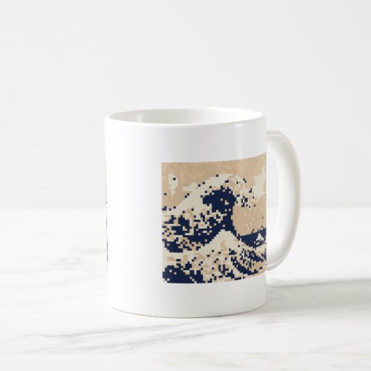 Mug Pixel Tsunami 8 bits Pixel Art (Devant droit)