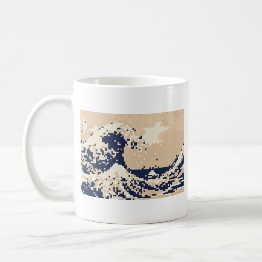 Mug Pixel Tsunami 8 bits Pixel Art (Gauche)