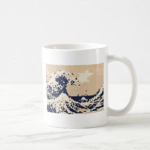 Mug Pixel Tsunami 8 bits Pixel Art