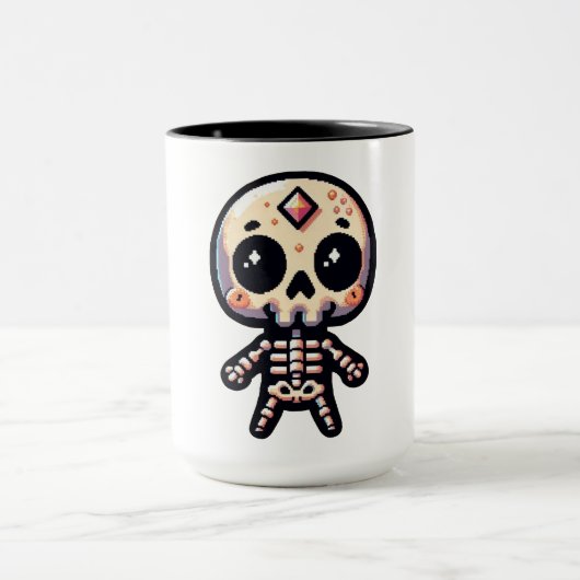 Mug Pixelart Skeleton (Centre)