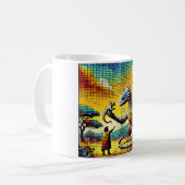 Mug pixelated image of a dragon trainer (Devant gauche)