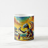 Mug pixelated image of a dragon trainer (Centre)