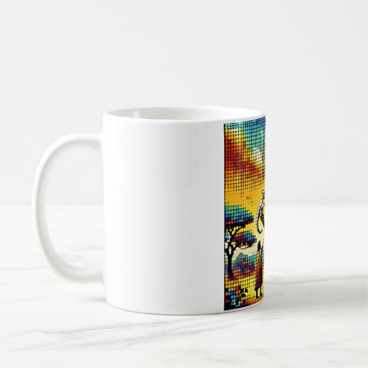 Mug pixelated image of a dragon trainer (Gauche)