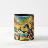 Mug pixelated image of a dragon trainer (Centre)