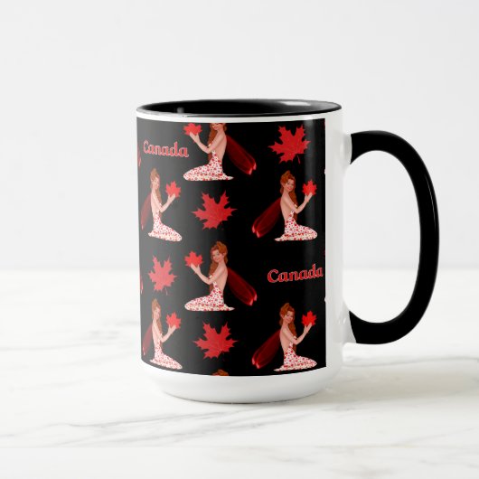 Mug Pixie canadienne avec feuille d'érable (Droite)