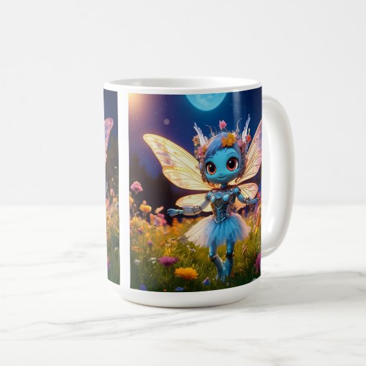Mug Pixie Robot Ballerina Danser en Fleur sauvage (Devant droit)