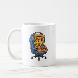 Mug Pizza de joueur drôle passionné de jeu vidéo, fu