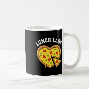 Mug Pizza de la dame du déjeuner cœur travailleuse de