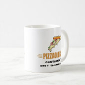 Mug Pizza drôle (Devant droit)