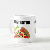 Mug Pizza (drôle) d'administrateur (Devant gauche)