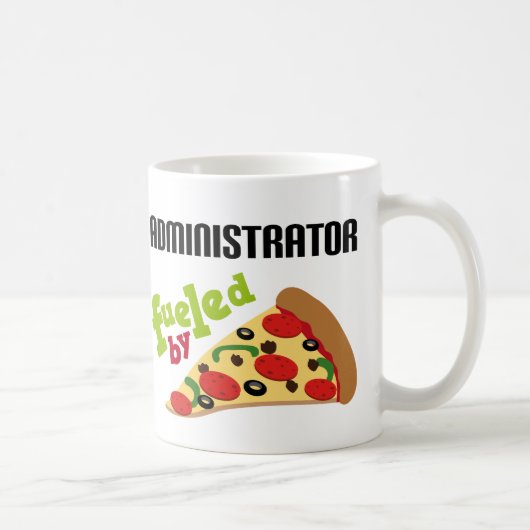 Mug Pizza (drôle) d'administrateur (Droite)
