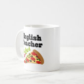 Mug Pizza (drôle) de professeur d'Anglais (Devant gauche)