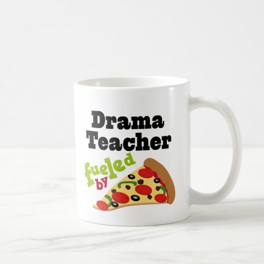 Mug Pizza (drôle) de professeur de drame (Droite)