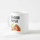 Mug Pizza (drôle) d'infirmière d'école (Devant gauche)