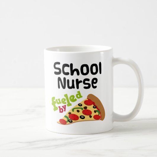 Mug Pizza (drôle) d'infirmière d'école (Droite)