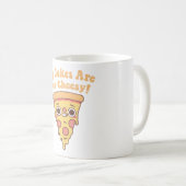 Mug Pizza Drôle Mes Blagues Sont Trop Cheesy (Devant droit)