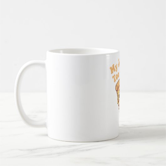 Mug Pizza Drôle Mes Blagues Sont Trop Cheesy (Gauche)