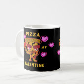 Mug Pizza Est Mon Coeur Valentin Amour (Devant gauche)