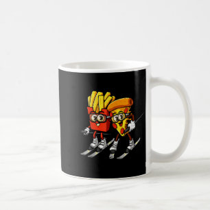 Mug Pizza frites de ski drôle skieur fast food