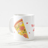 Mug Pizza mignonne de mon humour d'amour de calembour (Devant gauche)